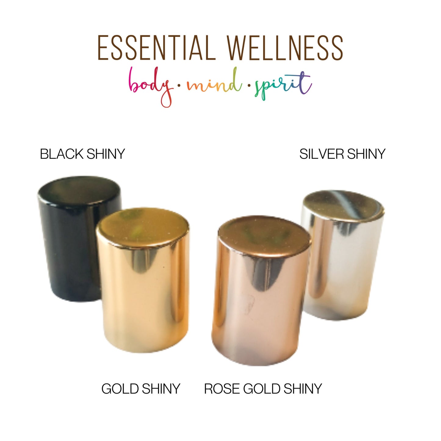 METAL CAPS for Standard 10ml and 5ml Roller Bottles. Single or Sets. Caps ONLY