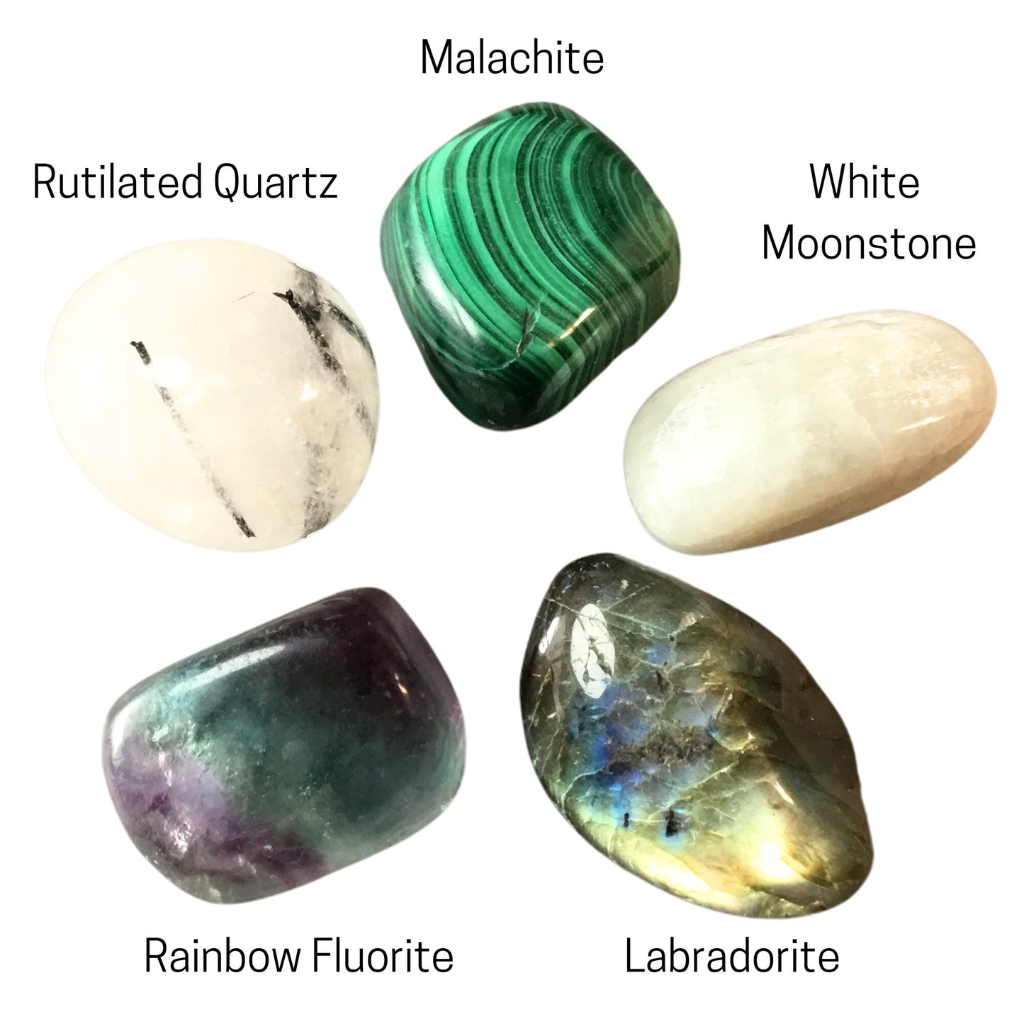 Gemini Energy Crystal Set - Healing Crystals & Stones - 2 Sizes - with Information and Mantra Card plus Display Frame, Reiki Enhanced