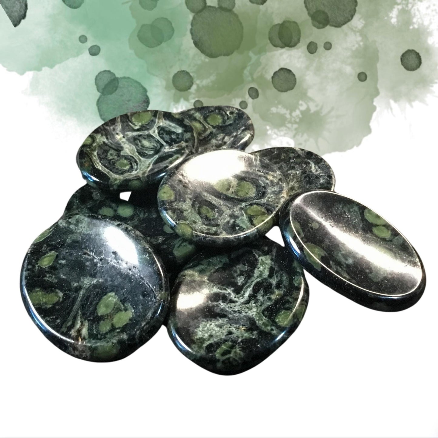 KAMBABA Worry Stone, Calming and Anxiety Relief Stone, Thumb Stone, Fidget and Meditation Crystal – Reiki Enhanced