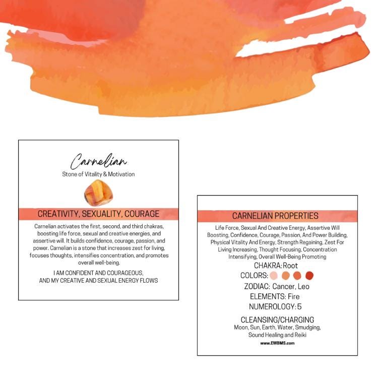 CARNELIAN Worry Stone, Calming and Anxiety Relief Stone, Thumb Stone, Fidget and Meditation Crystal – Reiki Enhanced