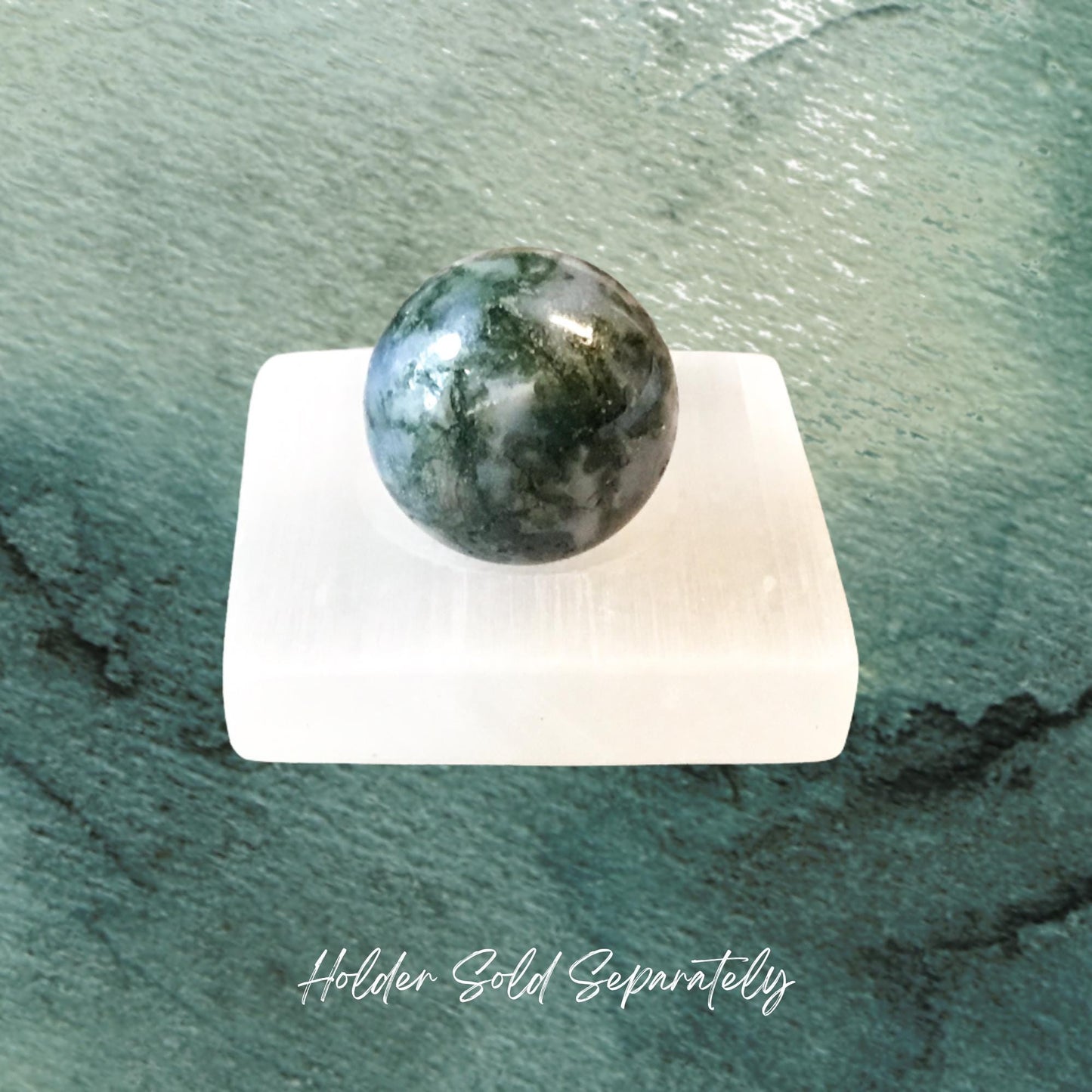 MOSS AGATE 20mm Sphere - 1 or Sets – Pocket Crystal Ball with Gemstone Info Card for Energy Work, Meditation, Decor, Gifts for Crystal Lover