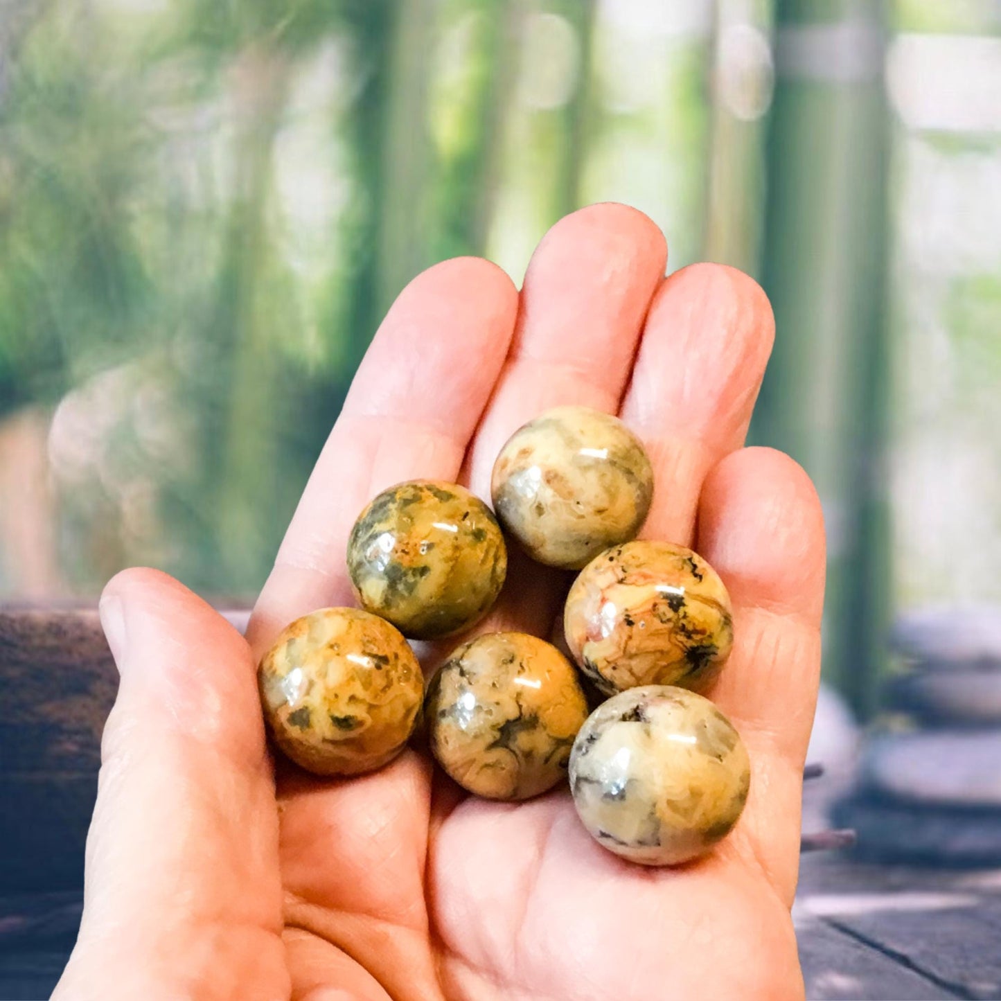 CRAZY LACE AGATE 20mm Sphere - 1 or Sets – Pocket Crystal Ball with Gemstone Info Card for Energy Work, Meditation, Decor & Gifts
