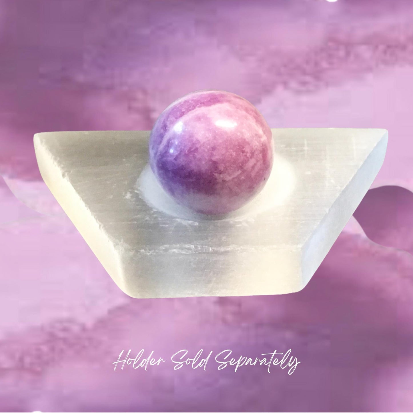 LEPIDOLITE 20mm Spheres - 1 or Sets – Pocket Crystal Ball with Gemstone Info Card for Energy Work, Meditation, Decor & Gifts