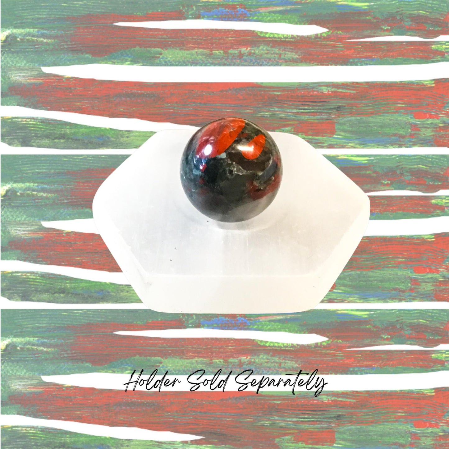 AFRICAN BLOODSTONE 20mm Spheres - 1 or Sets – Pocket Crystal Ball with Gemstone Info Card for Energy Work, Meditation, Decor & Gifts