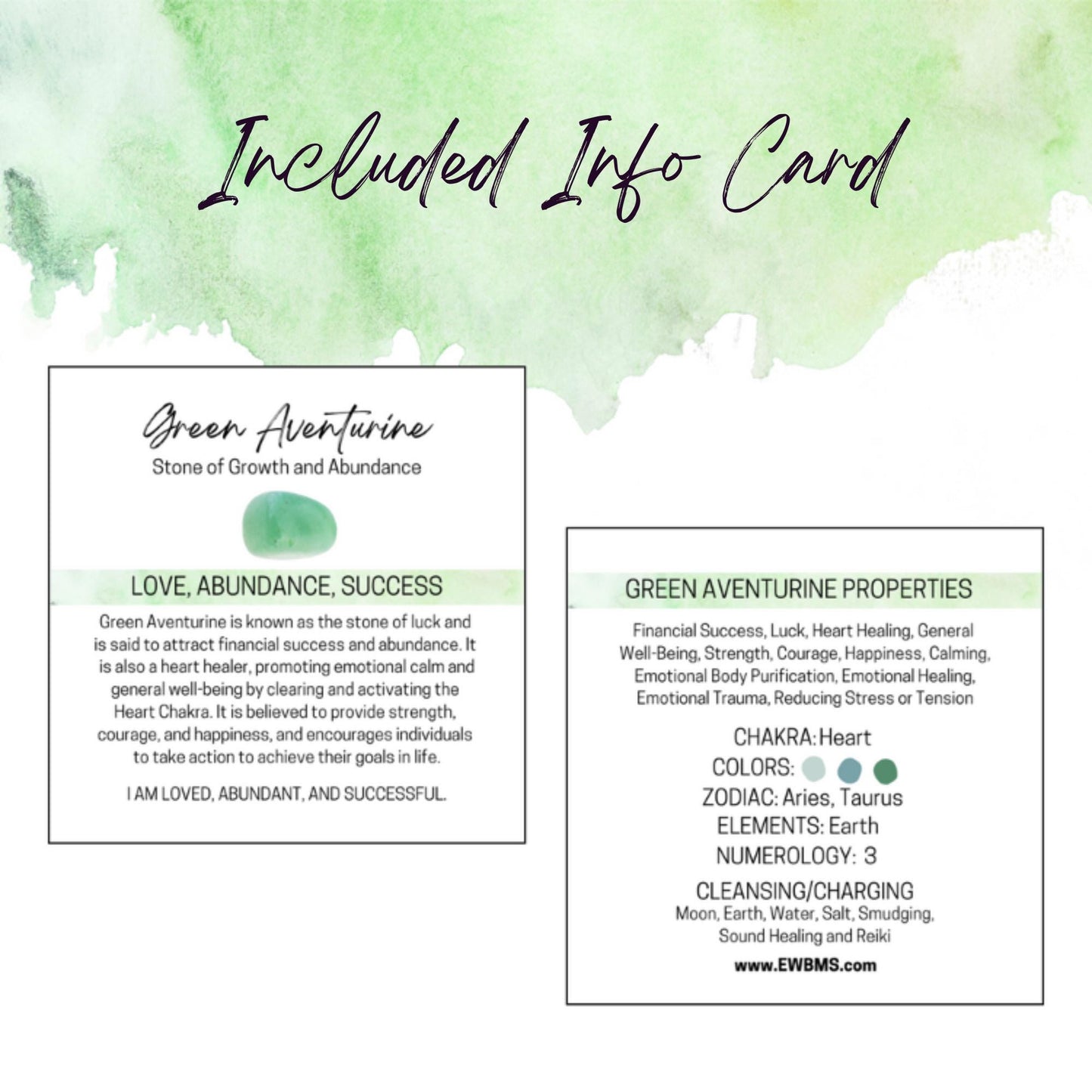 GREEN AVENTURINE 20mm Spheres - 1 or Sets – Pocket Crystal Ball with Gemstone Info Card for Energy Work, Meditation, Decor & Gifts