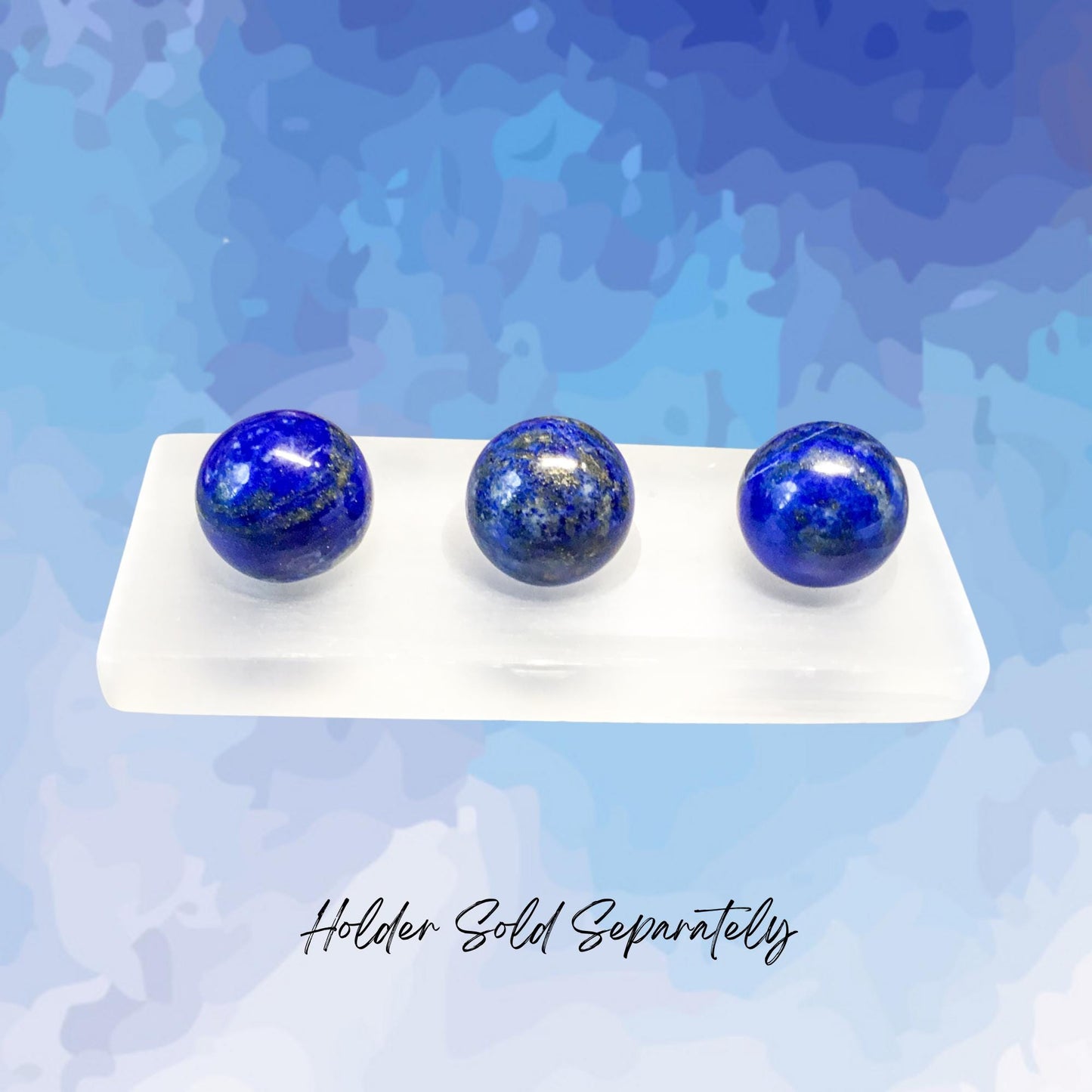 LAPIS LAZULI 20mm Spheres - 1 or Sets – Pocket Crystal Ball with Gemstone Info Card for Energy Work, Meditation, Decor & Gifts