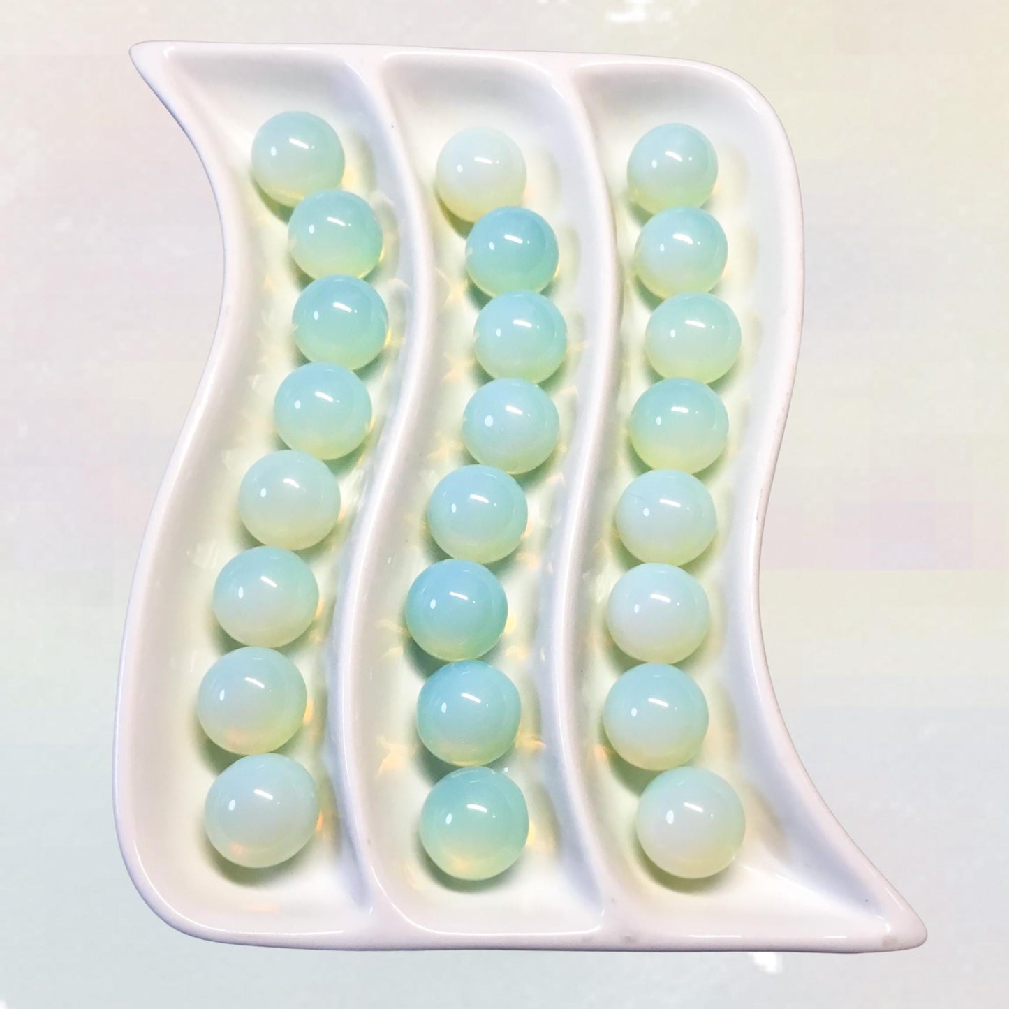 OPALITE 20mm Spheres - 1 or Sets – Pocket Crystal Ball with Gemstone Info Card for Energy Work, Meditation, Decor & Gifts