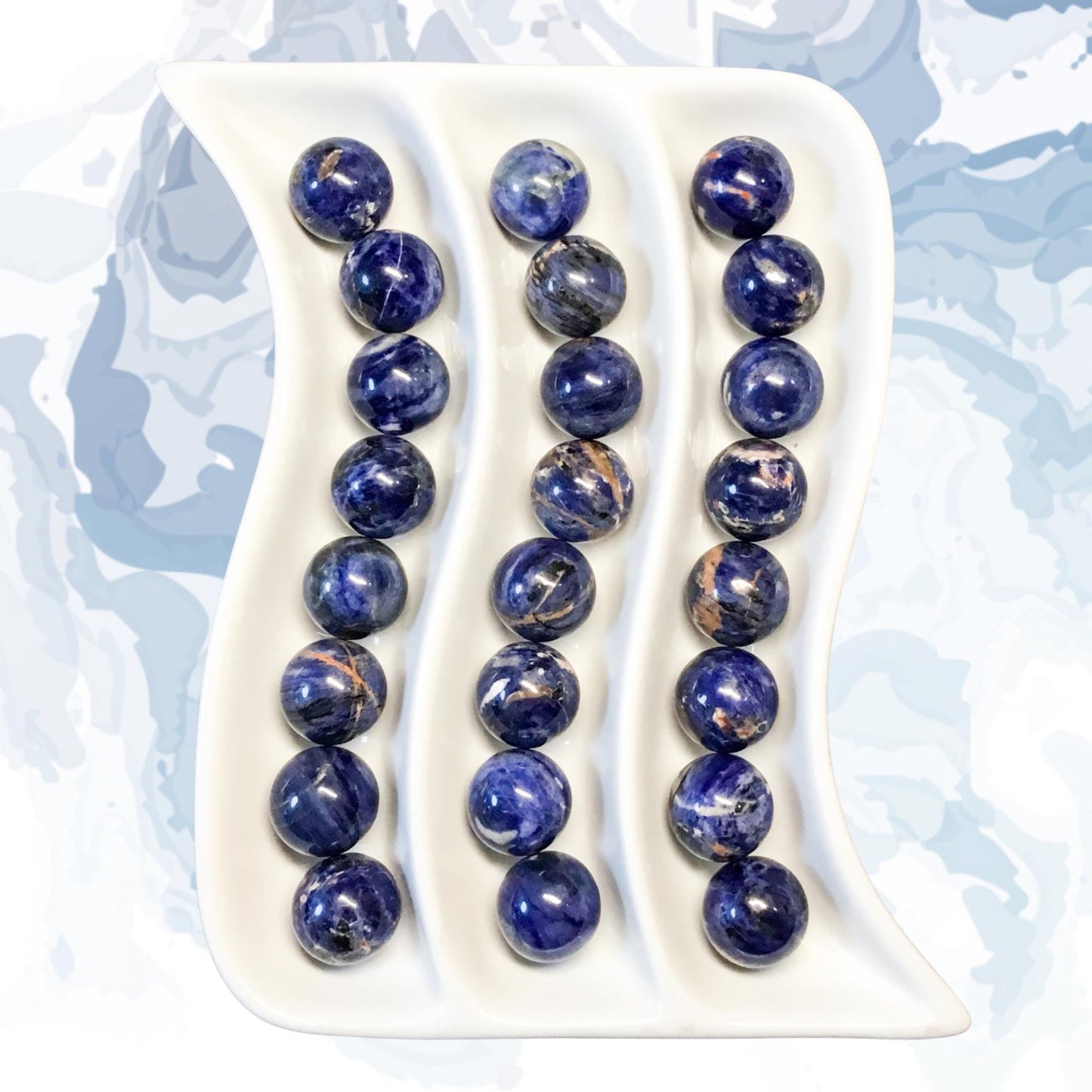 SODALITE 20mm Spheres - 1 or Sets – Pocket Crystal Ball with Gemstone Info Card for Energy Work, Meditation, Decor & Gifts