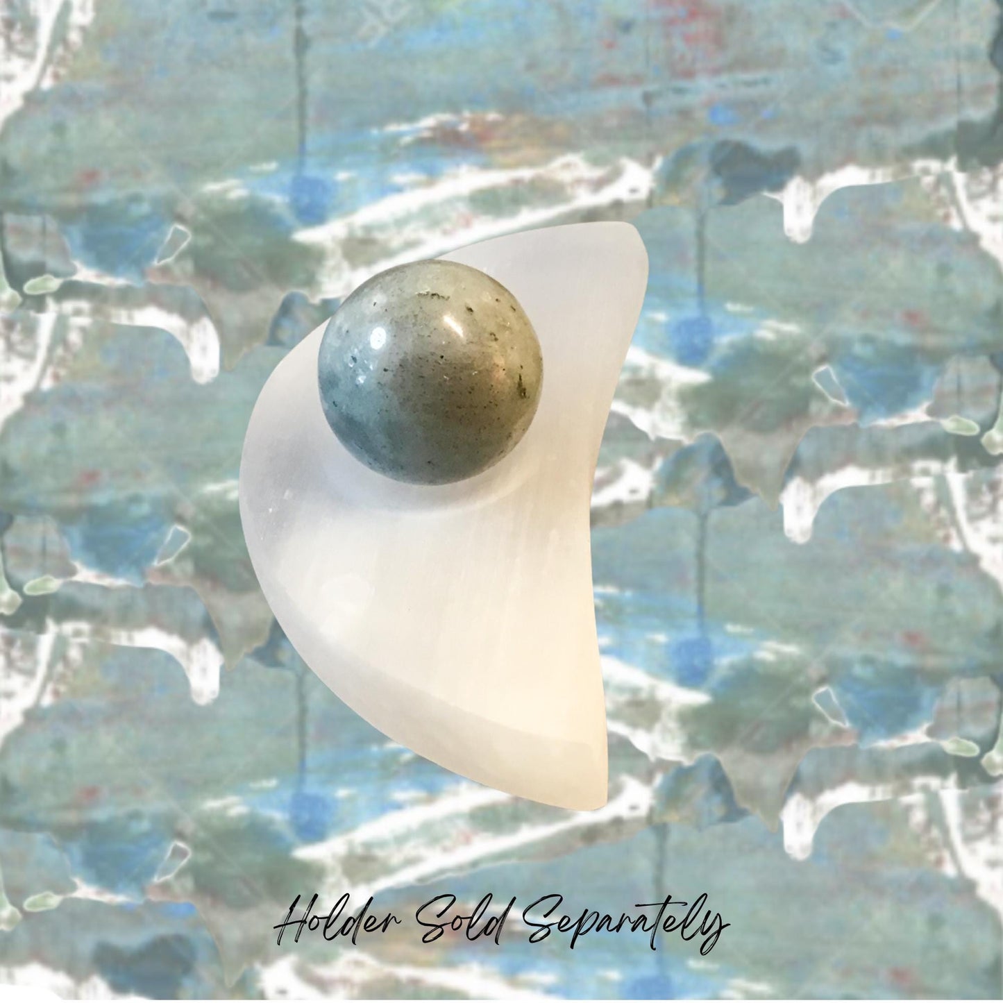 LABRADORITE 20mm Sphere - 1 or Sets – Pocket Crystal Ball with Gemstone Info Card for Energy Work, Meditation, Decor & Gifts