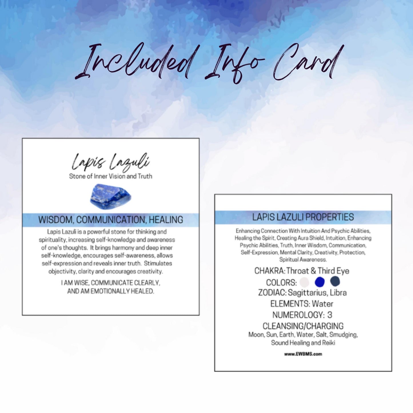 LAPIS LAZULI 20mm Spheres - 1 or Sets – Pocket Crystal Ball with Gemstone Info Card for Energy Work, Meditation, Decor & Gifts