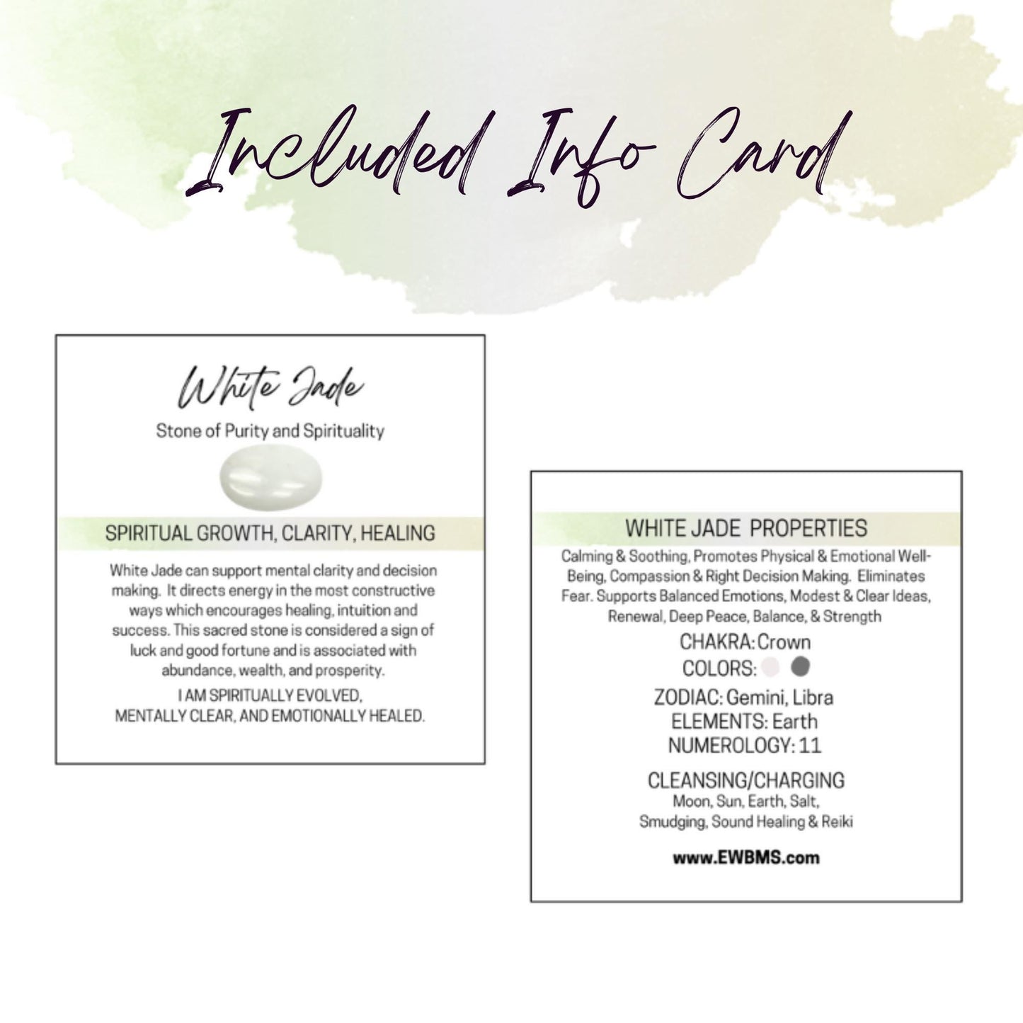 WHITE JADE 20mm Sphere - 1 or Sets – Pocket Crystal Ball with Gemstone Info Card for Energy Work, Meditation, Decor & Gifts