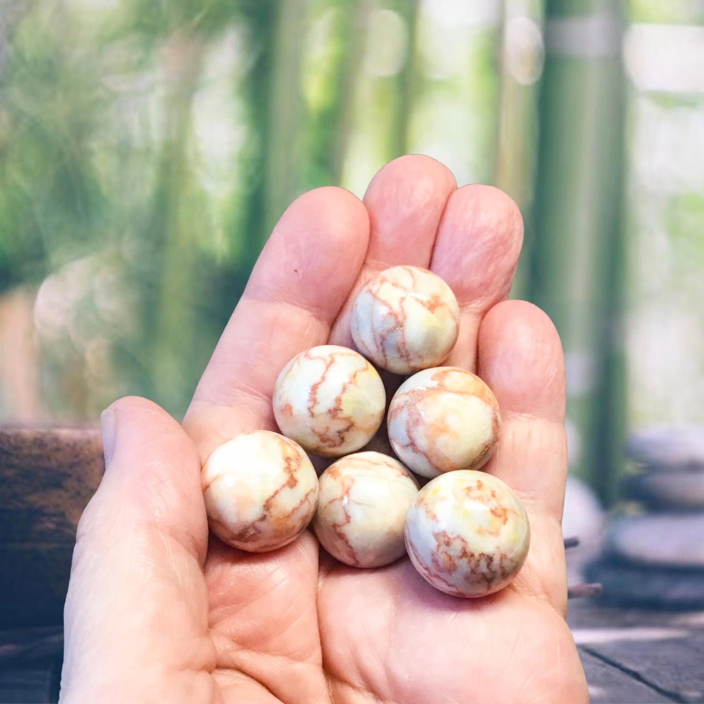RED VEIN JASPER 20mm Spheres - 1 or Sets - Pocket Crystal Ball with Gemstone Info Card for Energy Work, Meditation, Decor & Gifts
