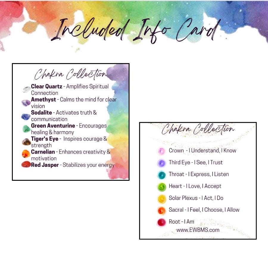 7 Chakra Gemstone Sphere Set - 20mm Crystals for Energy Healing & Alignment with Info Card and Organza Bag- Reiki Enhanced