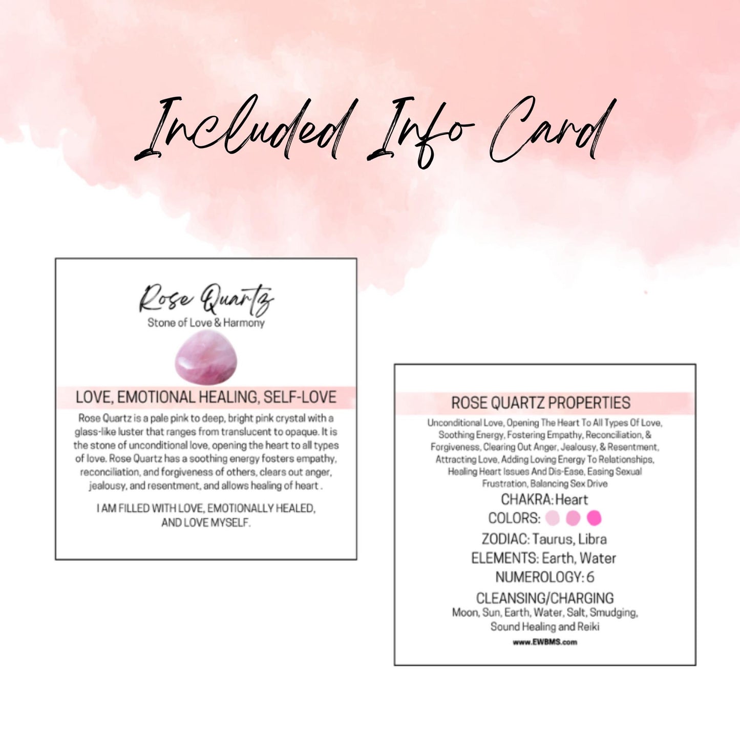 50ml Amber Glass ROSE QUARTZ Gemstone Rollerball Bottle with Black Cap - Perfect for Essential Oils, Skin Care, & Crystal Aromatherapy.