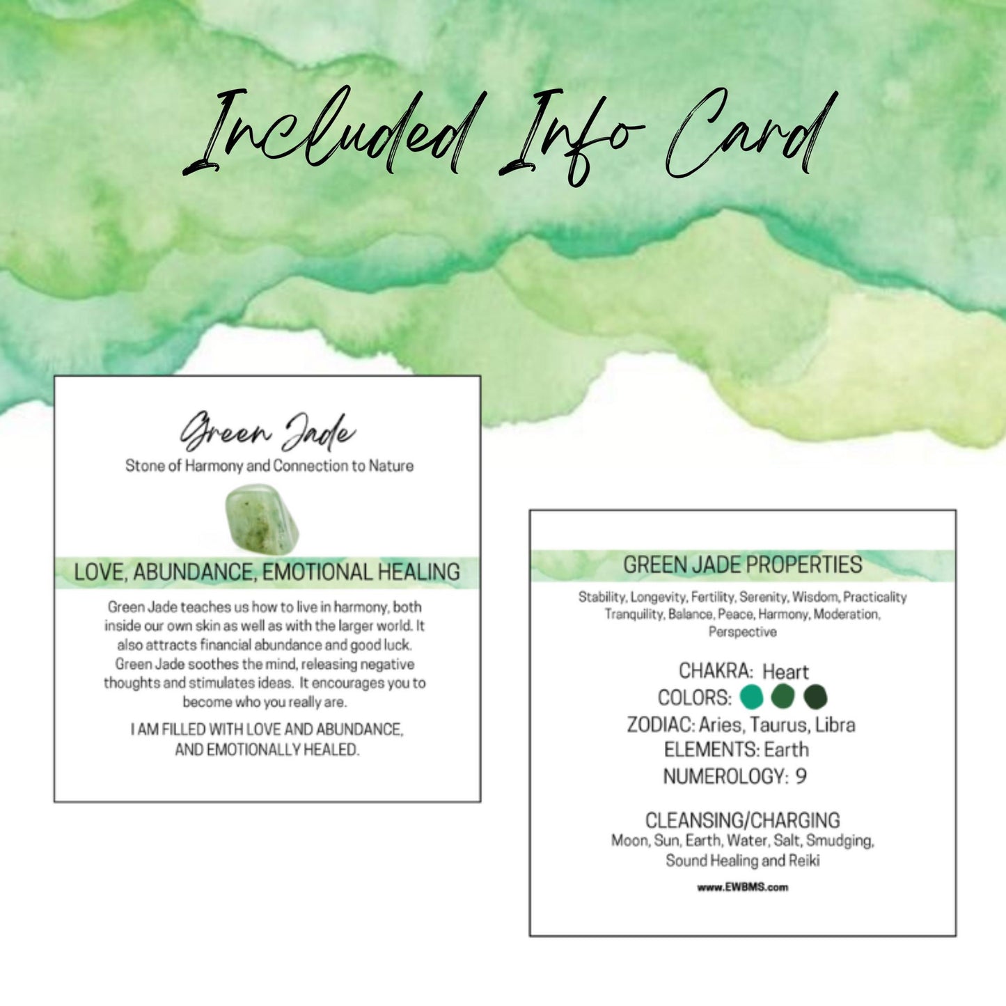 50ml Amber Glass GREEN JADE Gemstone Rollerball Bottle with Black Cap - Perfect for Essential Oils, Skin Care, & Crystal Aromatherapy.