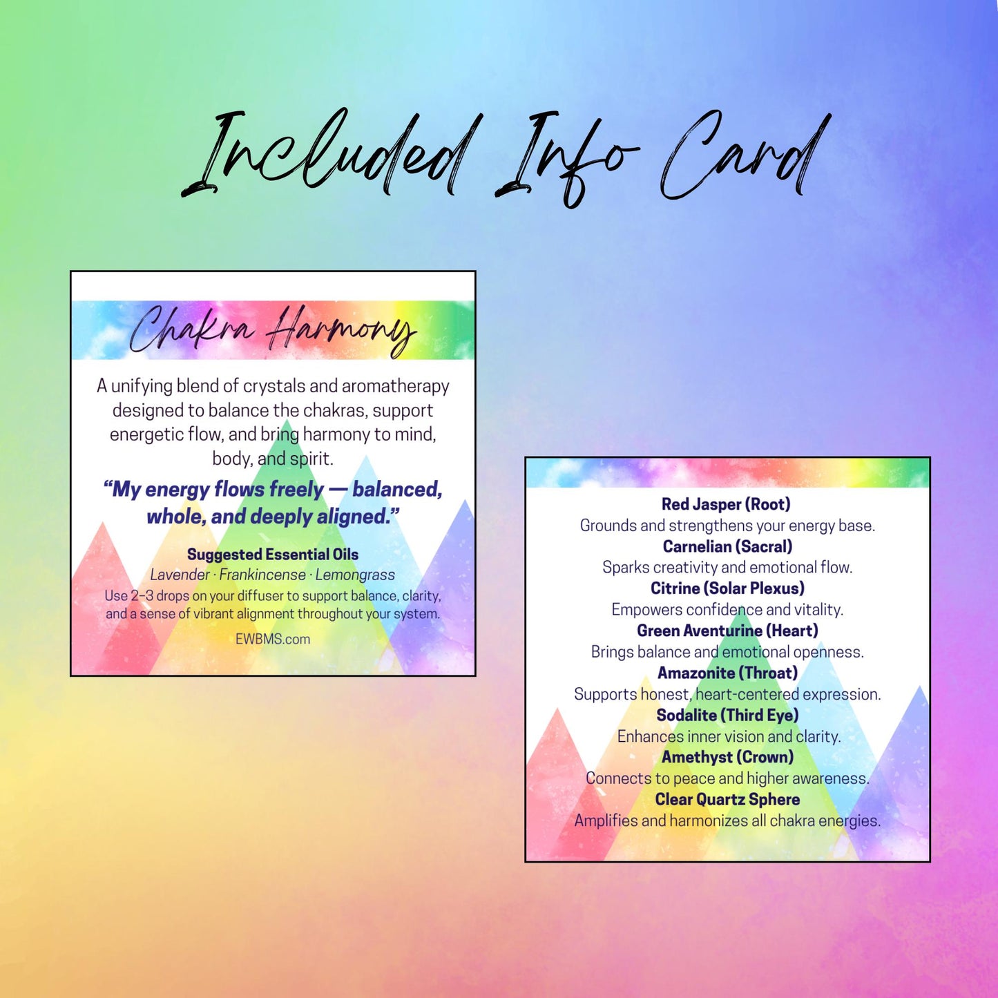 Passive Diffuser Crystal Aromatherapy Set, Chakra Harmony | Seven Chakra Stones for Balance and Alignment | Yoga and Wellness Gift