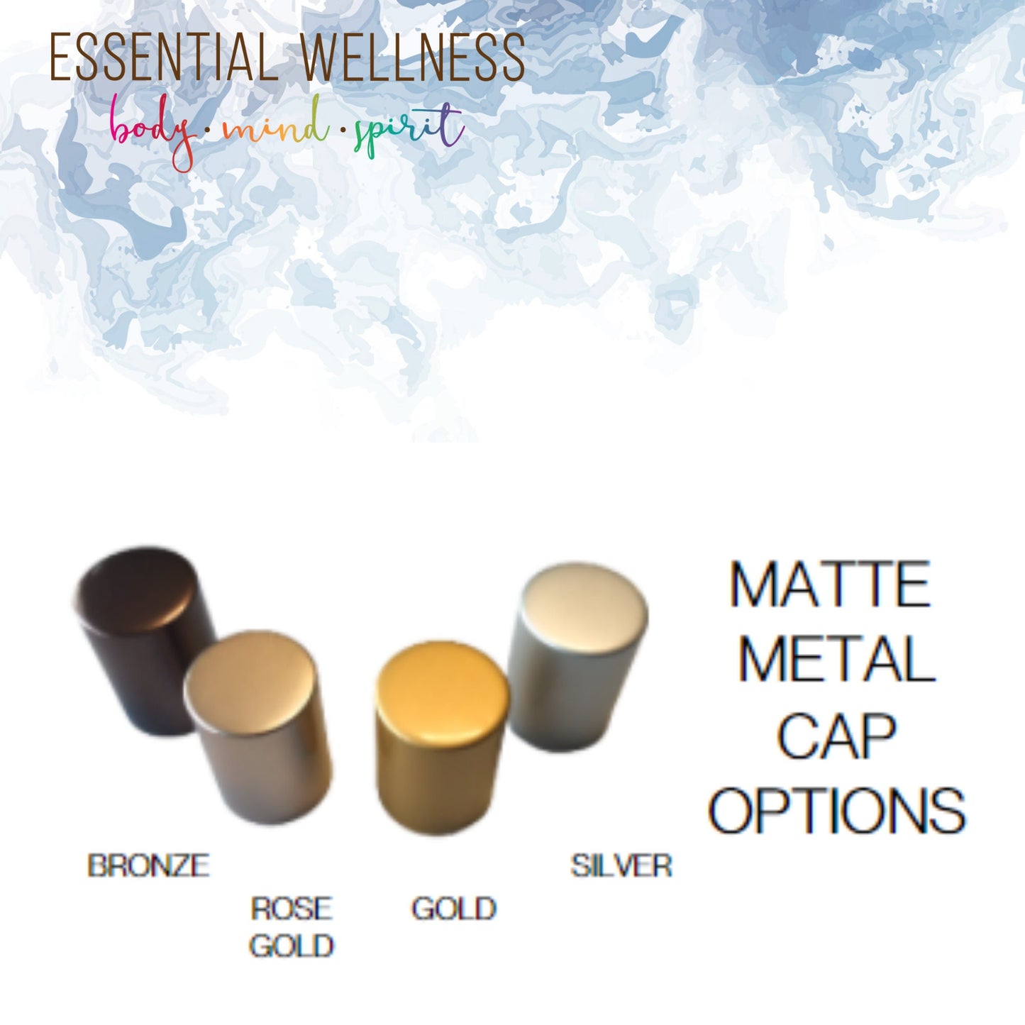 SODALITE Gemstone Crystal Roller Bottle 10 ml or 5 ml - Reiki Enhanced - Your Choice of Metal Cap Color
