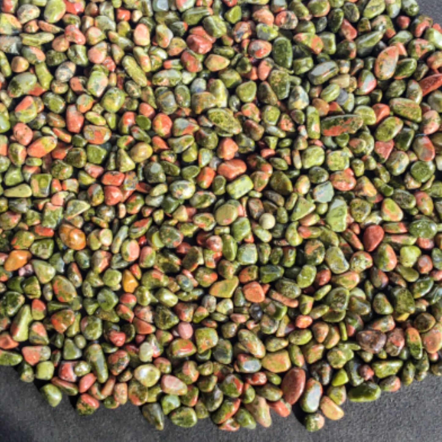 UNAKITE Chips - 3-7mm - 1, 2, 4, 8 oz - Gemstone Chips - Crystal Chips - Roller Bottle Chips - Healing Crystals - Arts & Crafts