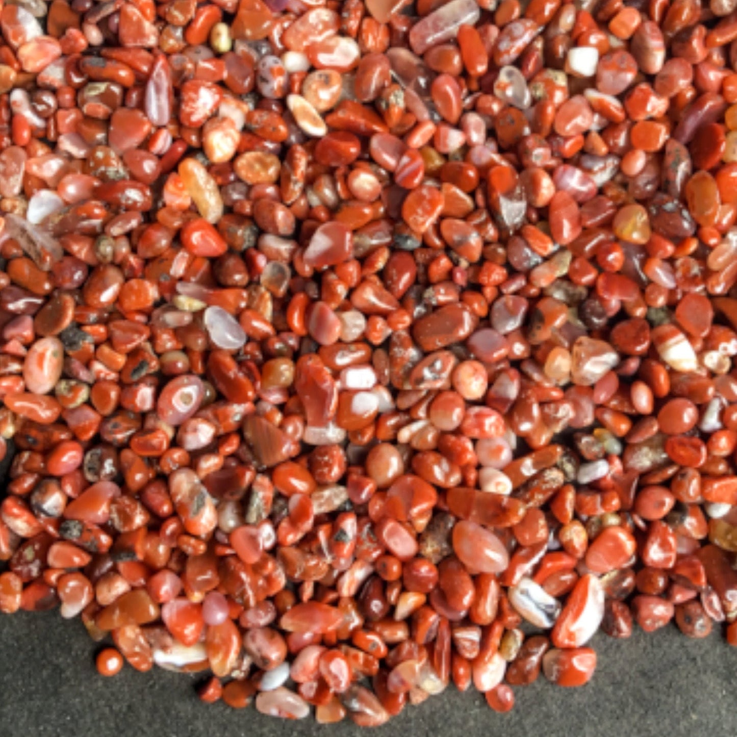 RED AGATE Chips - 3-7mm - 1, 2, 4, 8 oz - Crystal Chips - Gemstone Chips - Roller Bottle Chips - Healing Crystals - Arts & Crafts