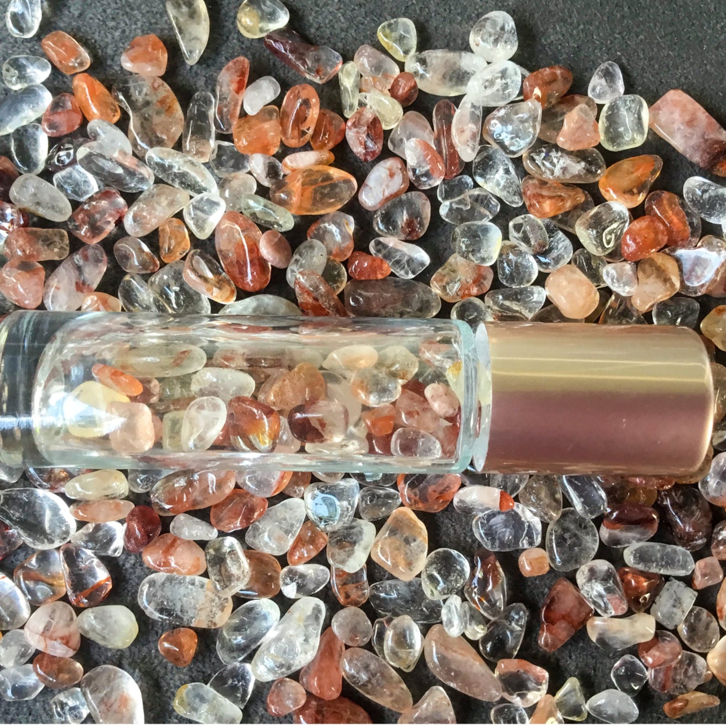 FIRE QUARTZ Chips - 3-7mm - 1, 2, 4, 8 oz - Gemstone Chips - Crystal Chips - Roller Bottle Chips - Healing Crystals - Arts & Crafts