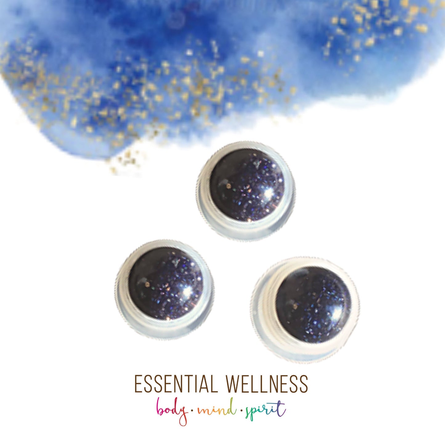 BLUE GOLDSTONE Rollerball - 1 or Sets - Gemstone Roller Ball - Crystal Roller Ball - Rollerball Insert - Roller Bottle Top