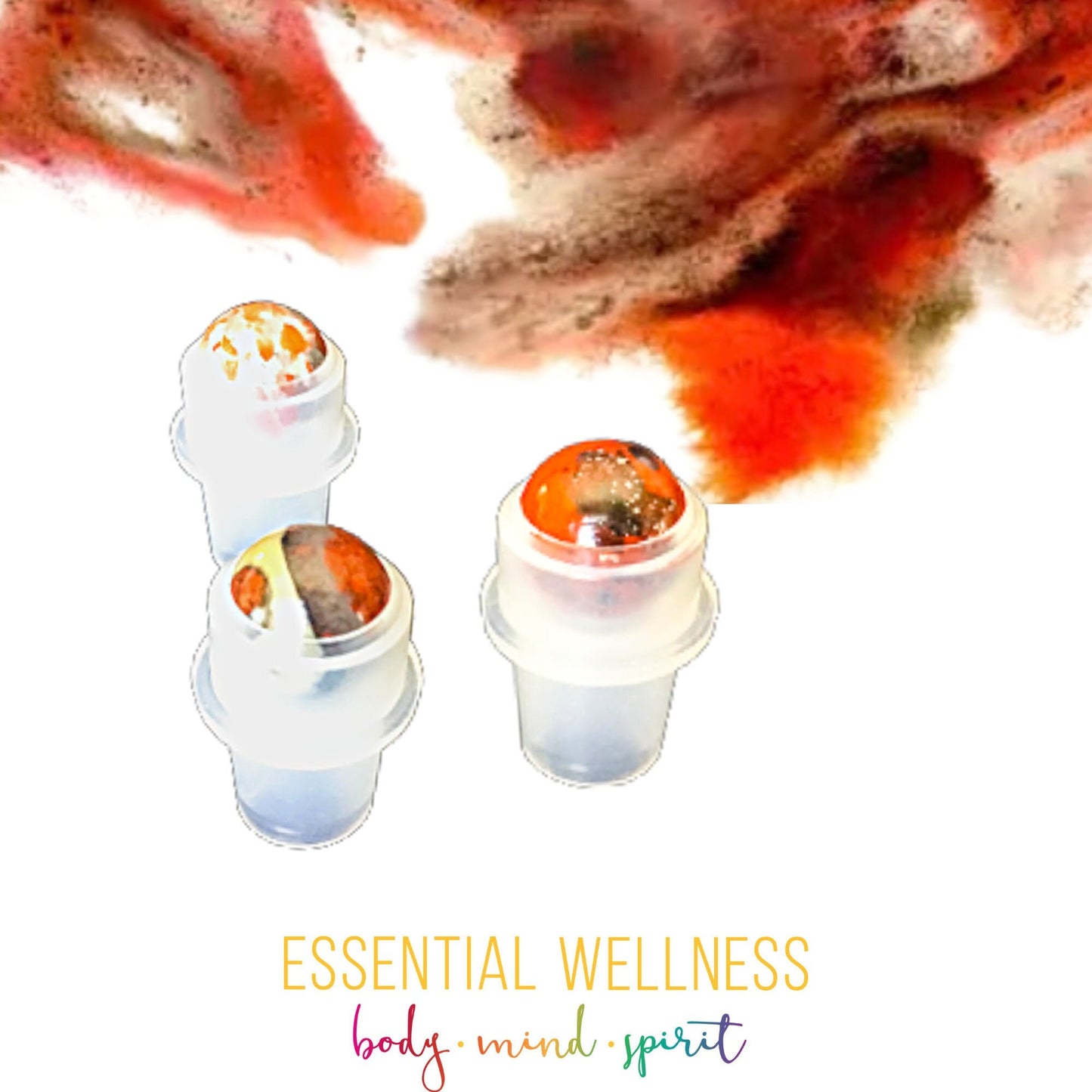 BRECCIATED JASPER Rollerball - 1 or Sets - Gemstone Roller Ball - Crystal Roller Ball - Rollerball Insert - Roller Bottle Top