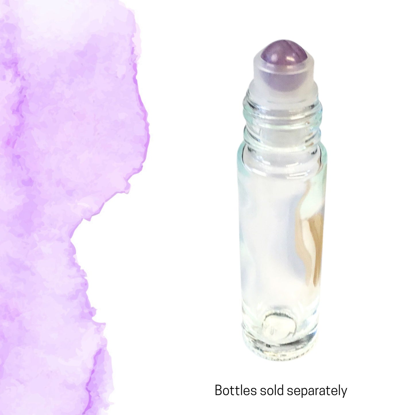 Amethyst Gemstone Rollerball | Calm & Spiritual Balance | Fits 5ml and 10ml Roller Bottles