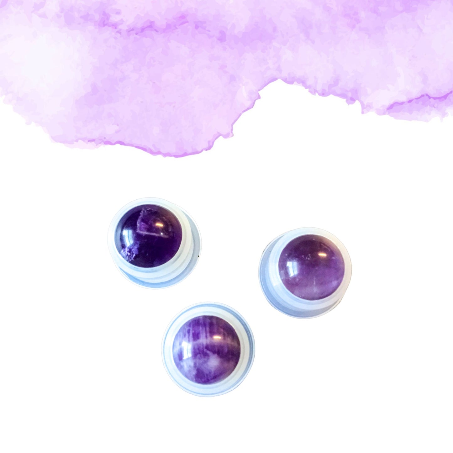 Amethyst Gemstone Rollerball | Calm & Spiritual Balance | Fits 5ml and 10ml Roller Bottles