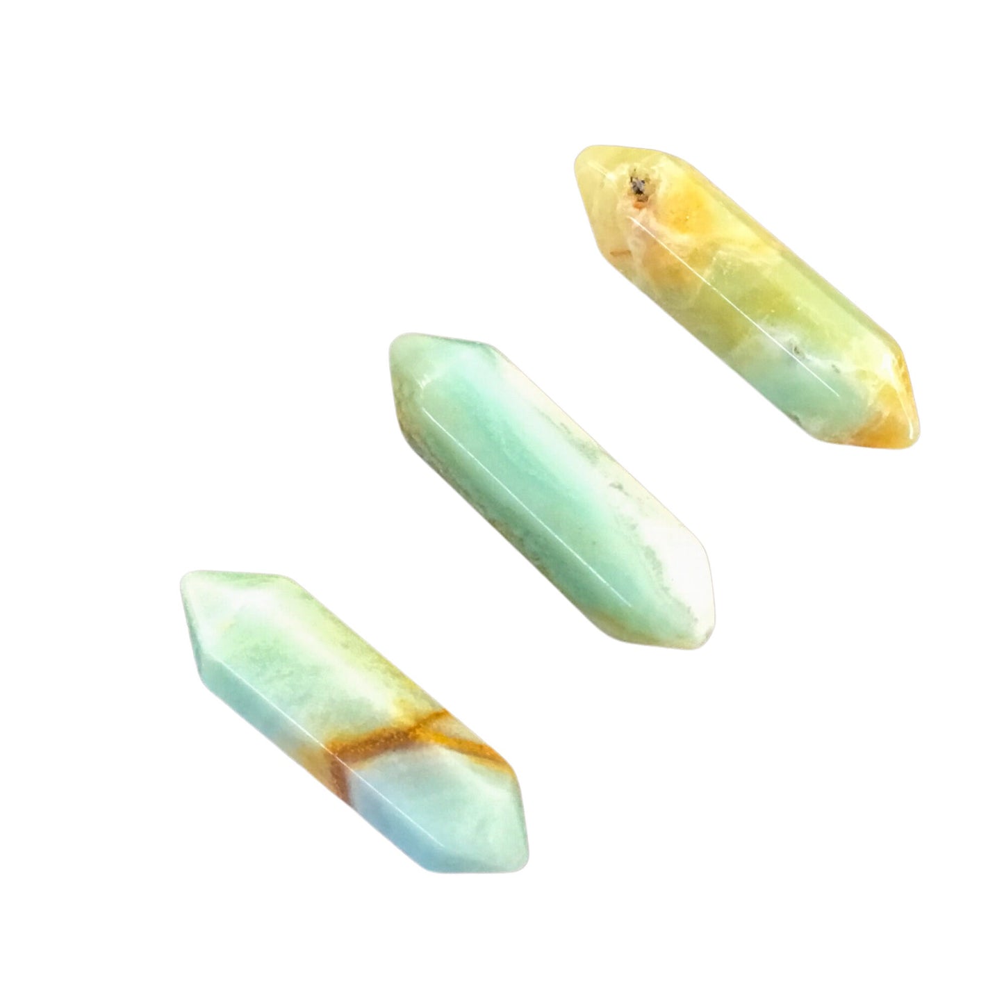 AMAZONITE Small Double Terminated Crystals - Amazonite Grid Crystals - Tiny Carved Gemstones - Healing Crystals - Orgonite Crystals