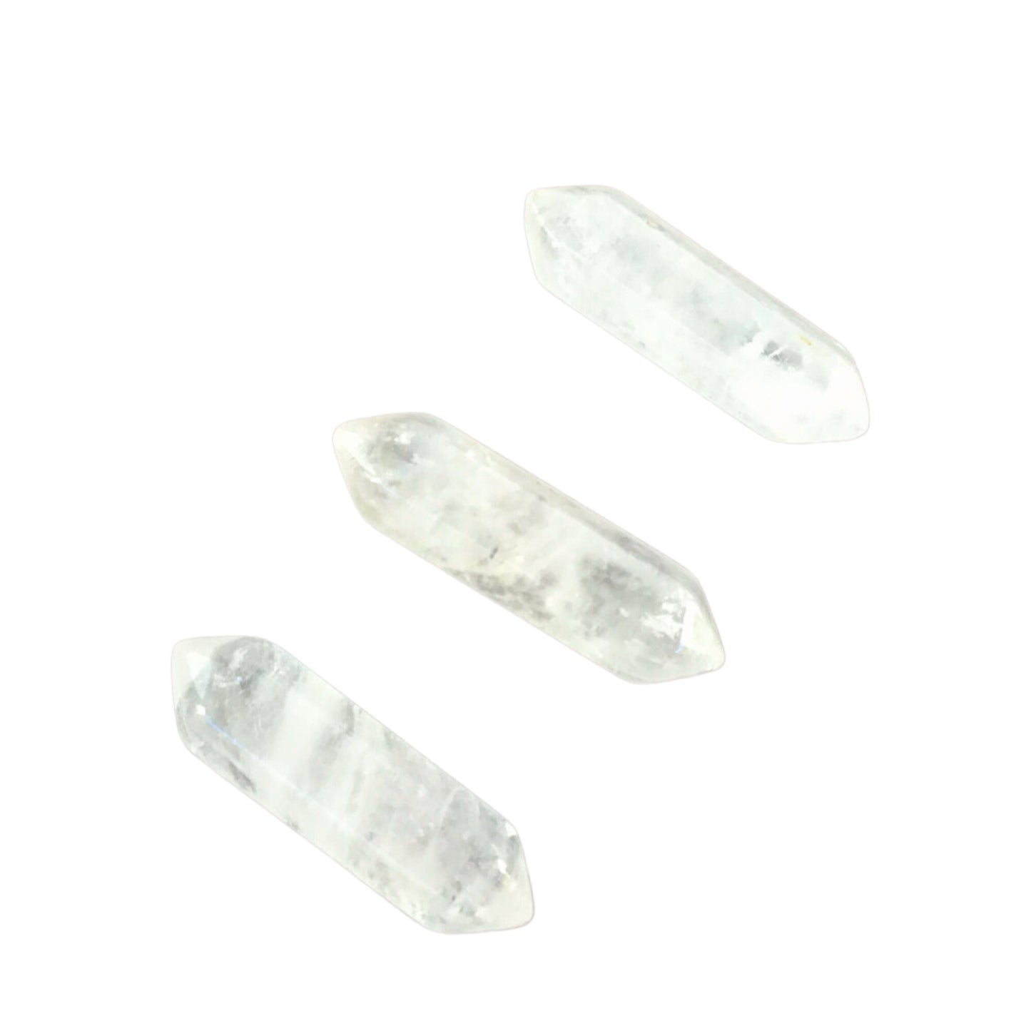 CLEAR QUARTZ Small Double Terminated Crystals - Grid Crystals - Healing Crystals - Tiny Carved Gemstones - Orgonite Crystals