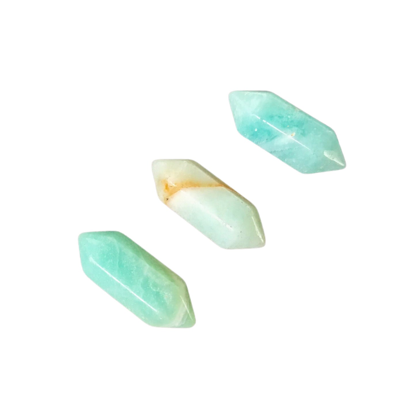 AMAZONITE Mini Double Terminated Crystals - Amazonite Grid Crystals - Tiny Carved Gemstones - Healing Crystals - Orgonite Crystals