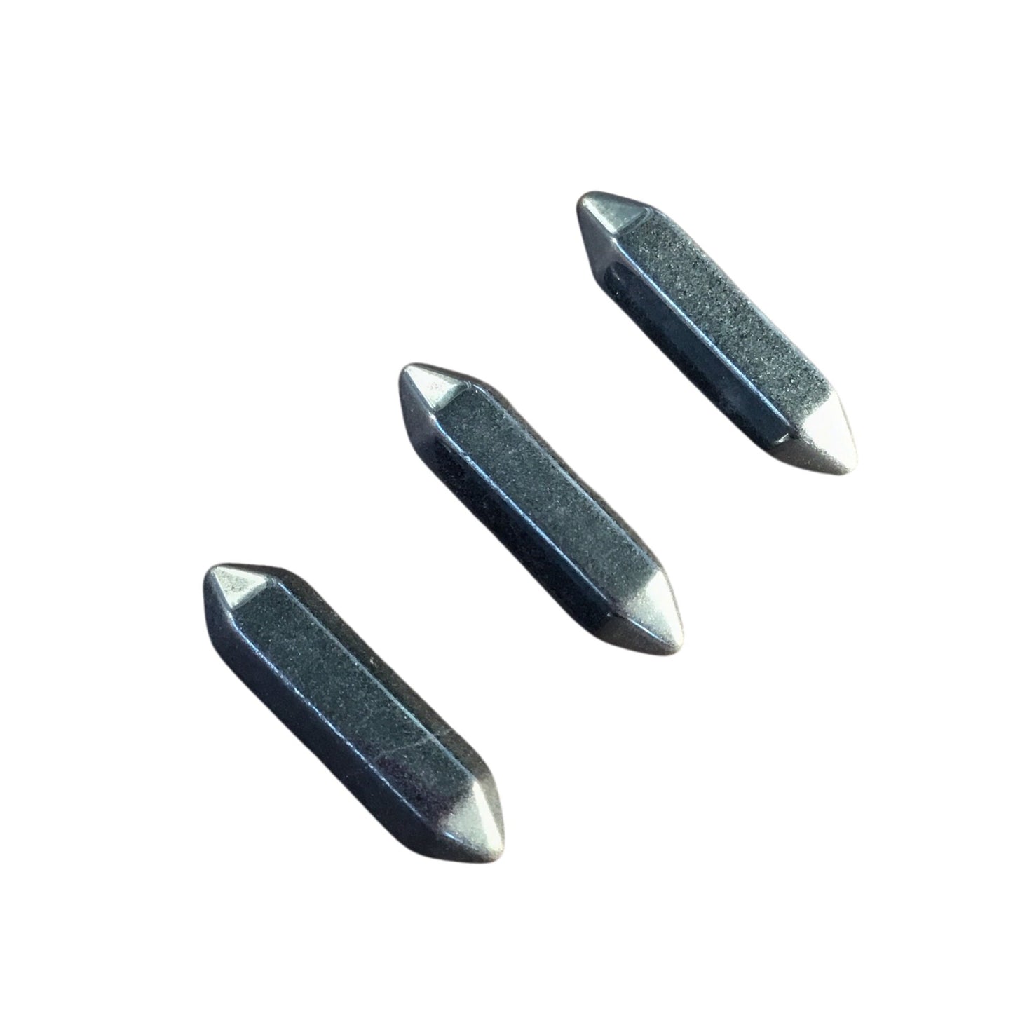 HEMATITE Small Double Terminated Crystals - Grid Crystals - Healing Crystals - Tiny Carved Gemstones - Orgonite Crystals