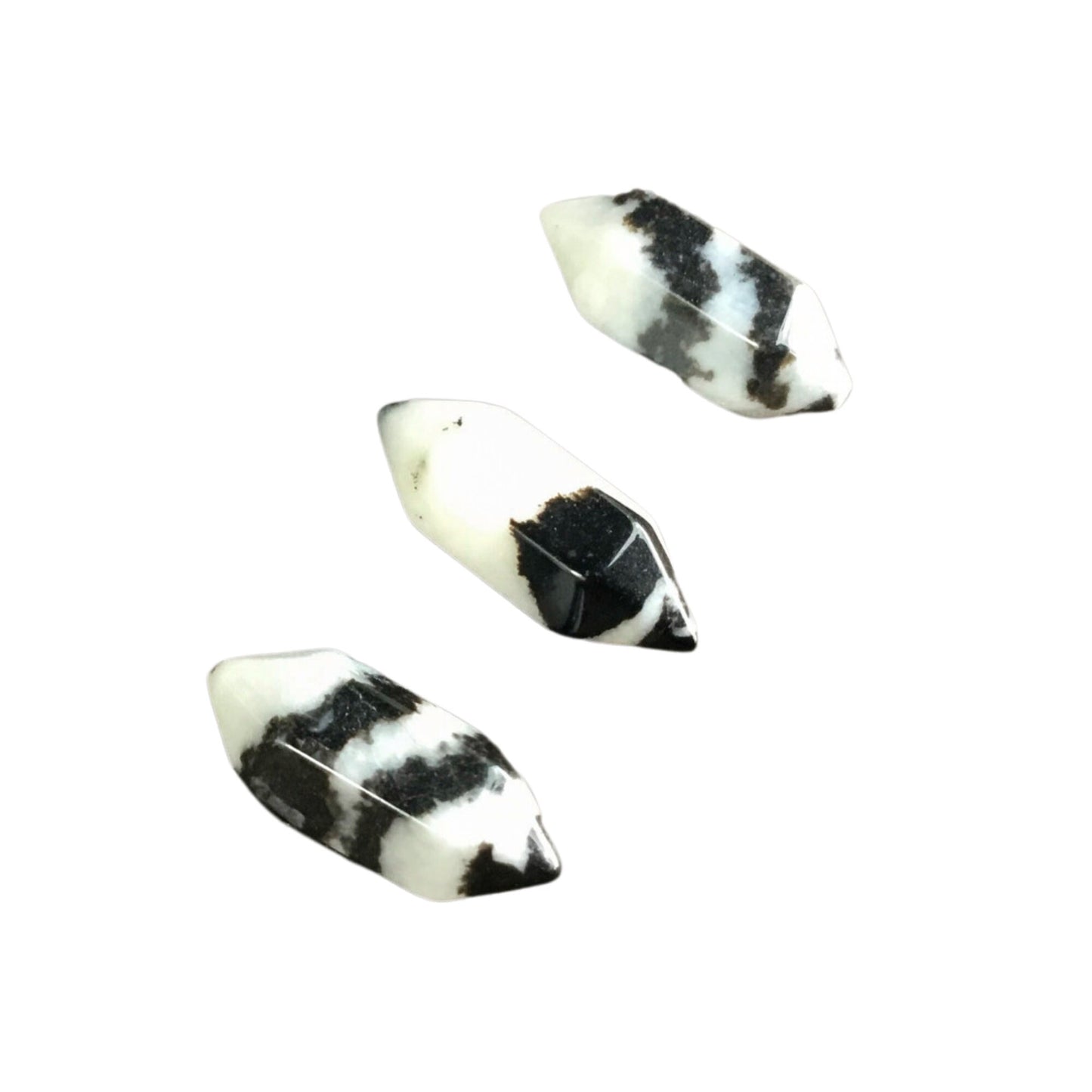 ZEBRA STONE Mini Double Terminated Crystals - Grid Crystals - Healing Crystals - Tiny Carved Gemstones - Orgonite Crystals