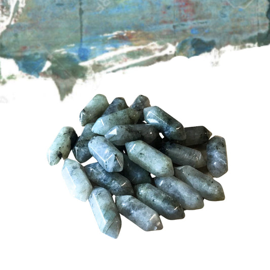 LABRADORITE Mini Double Terminated Crystals - Grid Crystals - Healing Crystals - Tiny Carved Gemstones - Orgonite Crystals