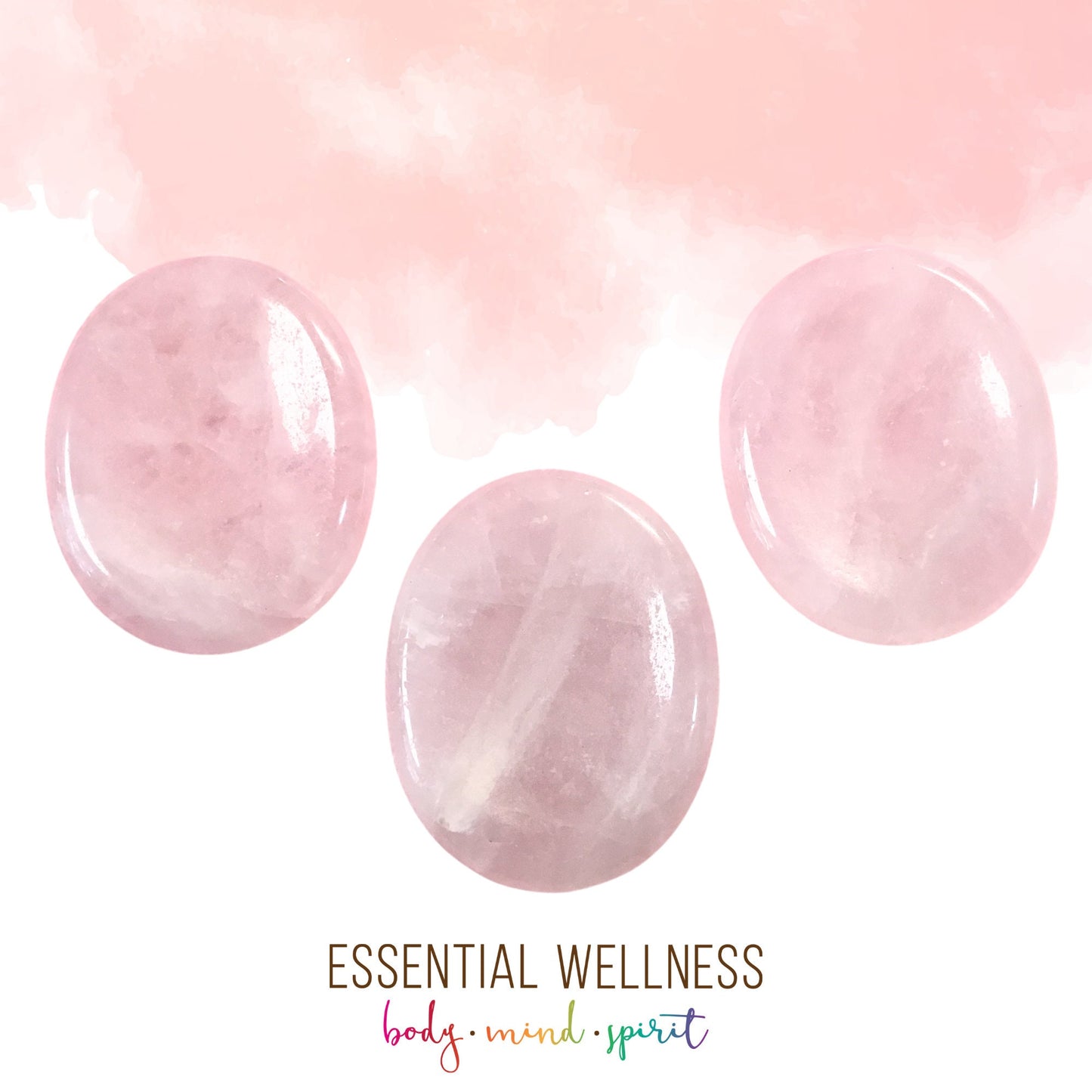 ROSE QUARTZ Worry Stone, Calming Stone, Anxiety Stone, Thumb Stone, Fidget Stone, Pocket Stone, Meditation Crystal - Reiki Enhanced