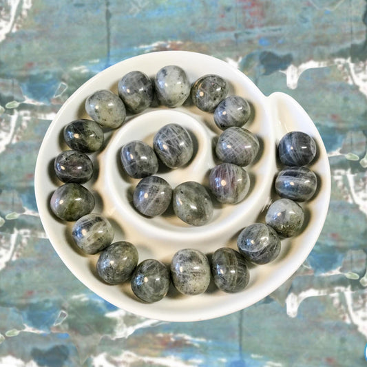 LABRADORITE Tumbled Stone - Choice of Sizes and Quantity - Polished High Energy Healing Stones with Information Card - Reiki Enhanced