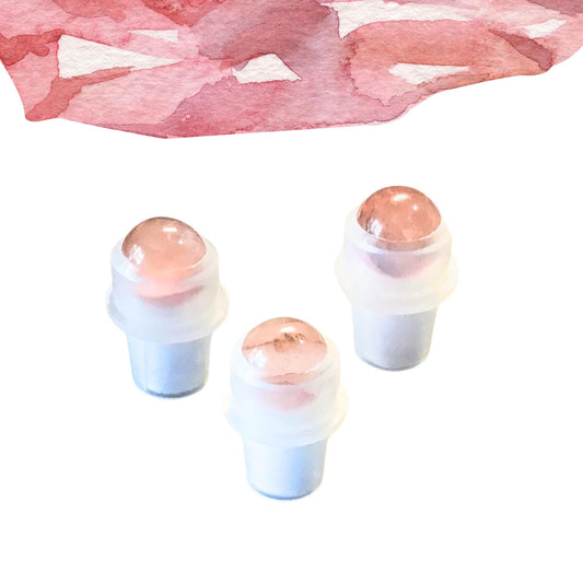 Fire Quartz Gemstone Rollerball | Focus & Grounded Energy | Fits 5ml and 10ml Roller Bottles