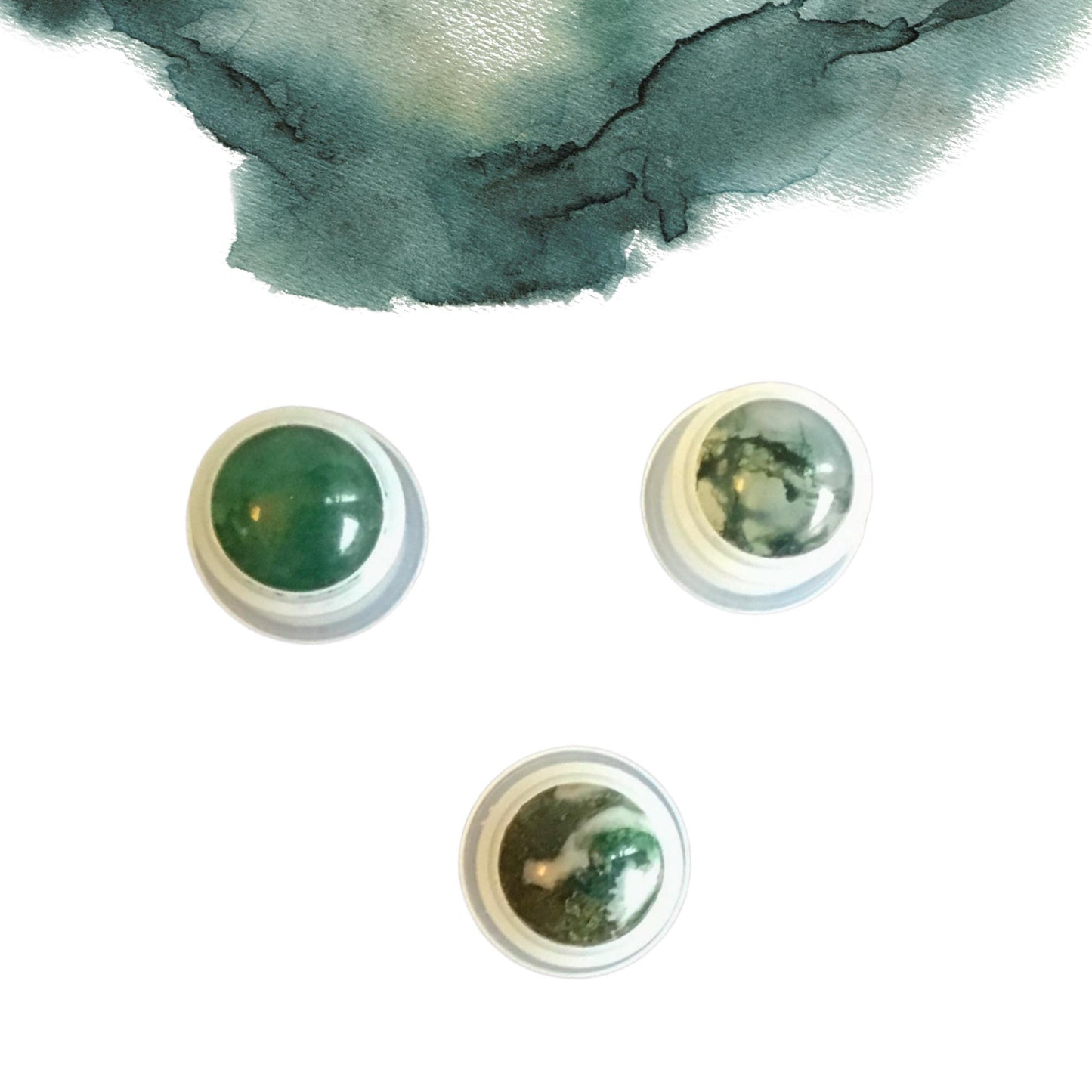 Moss Agate Gemstone Rollerball | Growth & Balance | Fits 5ml and 10ml Roller Bottles