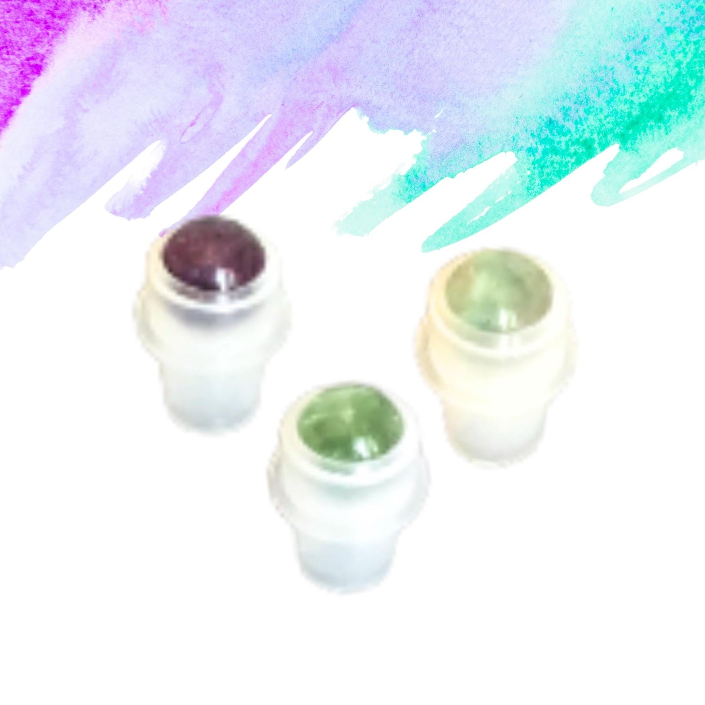 Rainbow Fluorite Gemstone Rollerball | Focus & Clarity | Fits 5ml and 10ml Roller Bottles