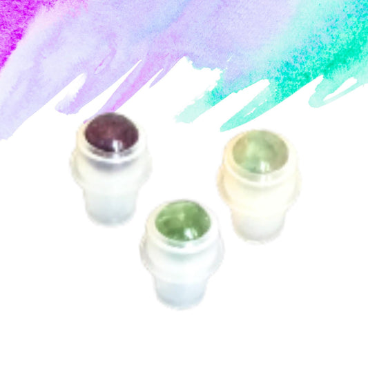 Rainbow Fluorite Gemstone Rollerball | Focus & Clarity | Fits 5ml and 10ml Roller Bottles