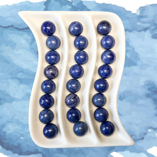 BLUE AVENTURINE 20mm Spheres - 1 or Sets ‚Äì Pocket Crystal Ball with Gemstone Info Card for Energy Work, Meditation, Decor & Gifts