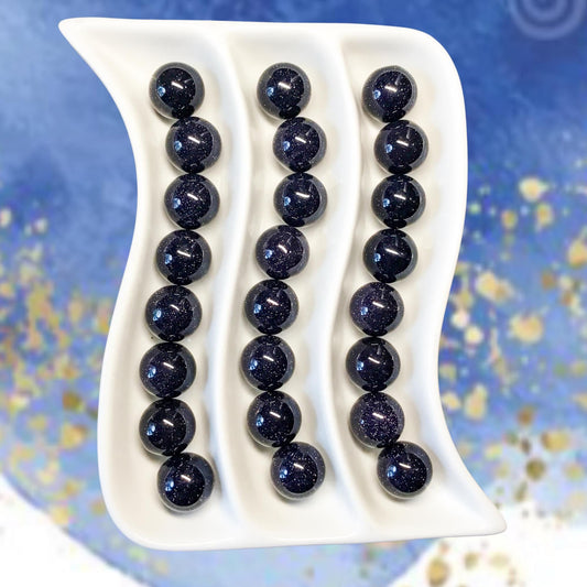 BLUE GOLDSTONE 20mm Spheres - 1 or Sets ‚Äì Pocket Crystal Ball with Gemstone Info Card for Energy Work, Meditation, Decor & Gifts