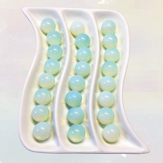 OPALITE 20mm Spheres - 1 or Sets ‚Äì Pocket Crystal Ball with Gemstone Info Card for Energy Work, Meditation, Decor & Gifts
