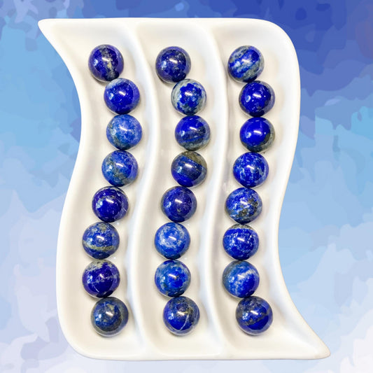 LAPIS LAZULI 20mm Spheres - 1 or Sets ‚Äì Pocket Crystal Ball with Gemstone Info Card for Energy Work, Meditation, Decor & Gifts
