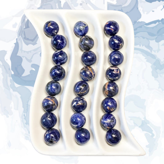 SODALITE 20mm Spheres - 1 or Sets ‚Äì Pocket Crystal Ball with Gemstone Info Card for Energy Work, Meditation, Decor & Gifts
