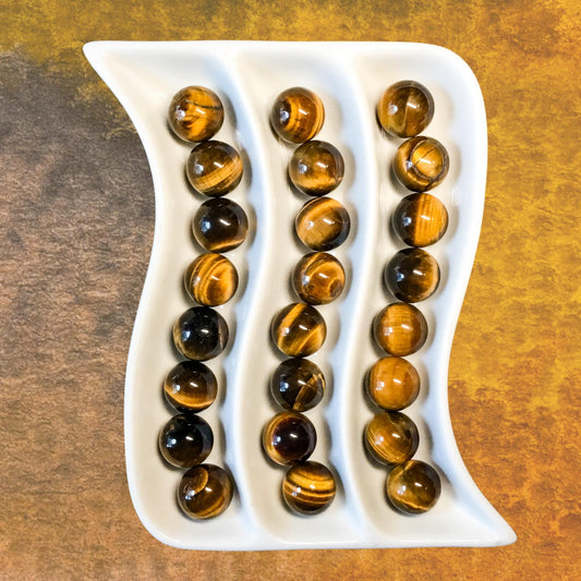 TIGER'S EYE 20mm Sphere - 1 or Sets ‚Äì Pocket Crystal Ball with Gemstone Info Card for Energy Work, Meditation, Decor & Gifts