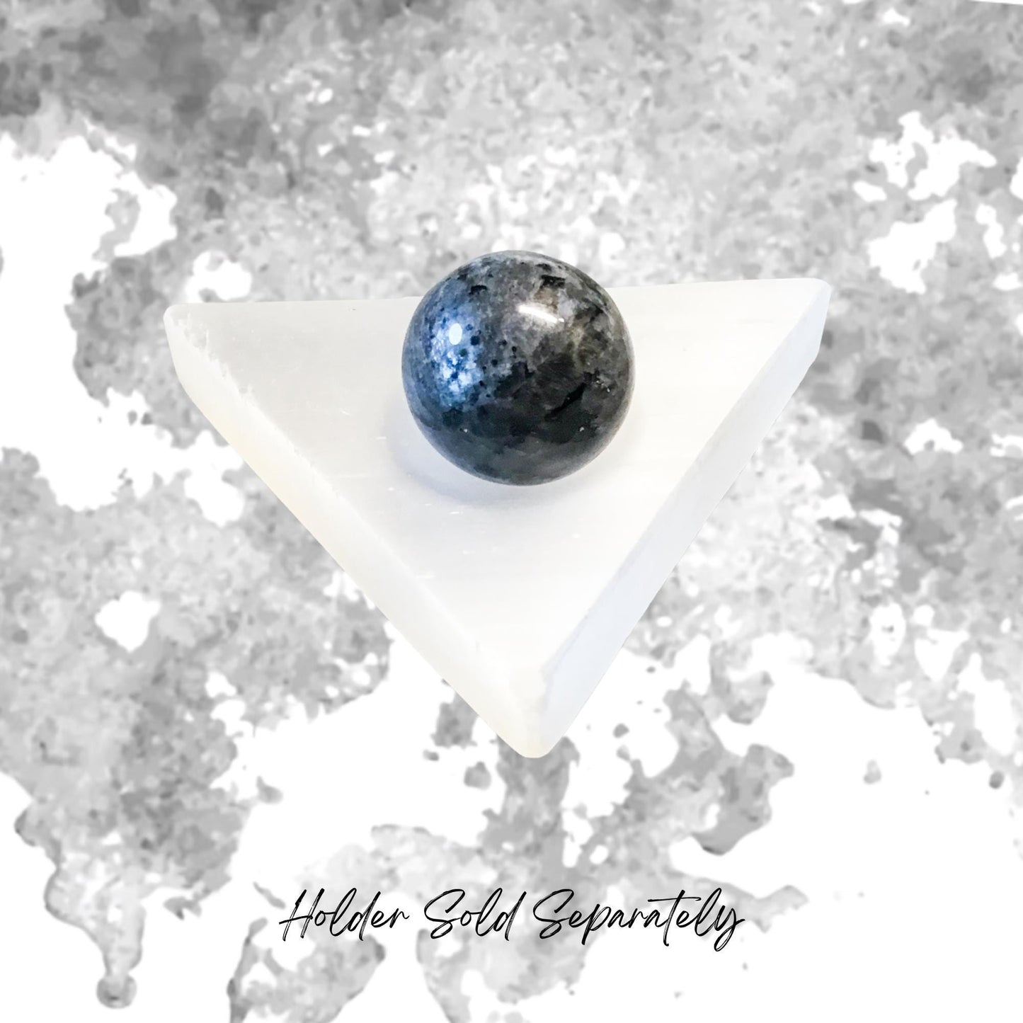 LARVIKITE 20mm Sphere - 1 or Sets ‚Äì Pocket Crystal Ball with Gemstone Info Card for Energy Work, Meditation, Decor & Gifts for Crystal Lover