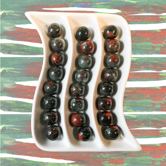 AFRICAN BLOODSTONE 20mm Spheres - 1 or Sets ‚Äì Pocket Crystal Ball with Gemstone Info Card for Energy Work, Meditation, Decor & Gifts