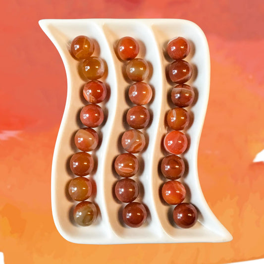 CARNELIAN 20mm Sphere - 1 or Sets ‚Äì Pocket Crystal Ball with Gemstone Info Card for Energy Work, Meditation, Decor & Gifts