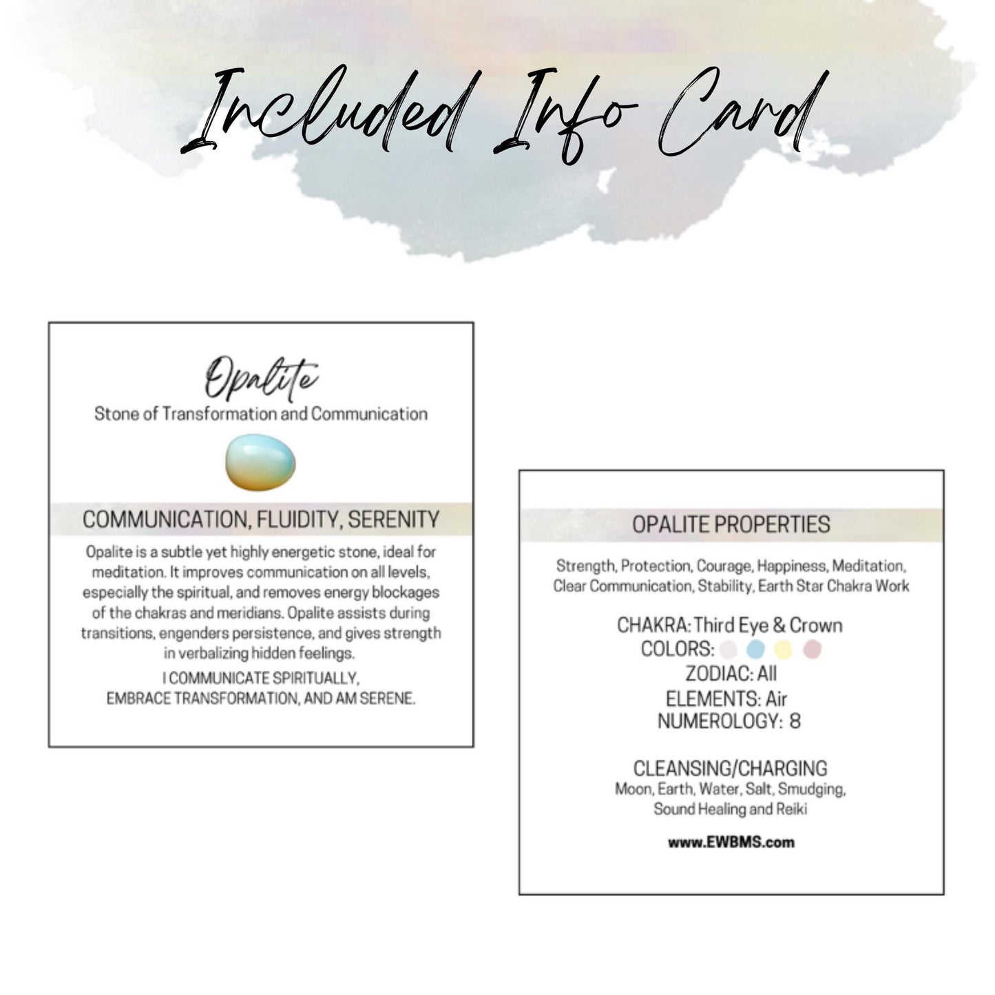 OPALITE 20mm Spheres - 1 or Sets ‚Äì Pocket Crystal Ball with Gemstone Info Card for Energy Work, Meditation, Decor & Gifts